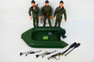 Palitoy - Action Man - Hasbro An unboxed Action Man Assault Craft with 3 x flock hair Commando