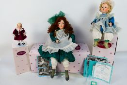 Ashton-Drake Galleries - 4 x boxed porcelain dolls - Lot includes a 'Gracie' doll with certificate