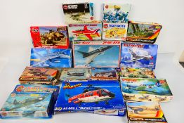 Matchbox - Airfix - Hasegawa - Revell - A group of models kits mostly in 1:72 scale including
