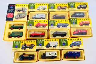 Vanguards - 10 x boxed lorries in 1:64 scale including Leyland Comet box van in Bass livery,