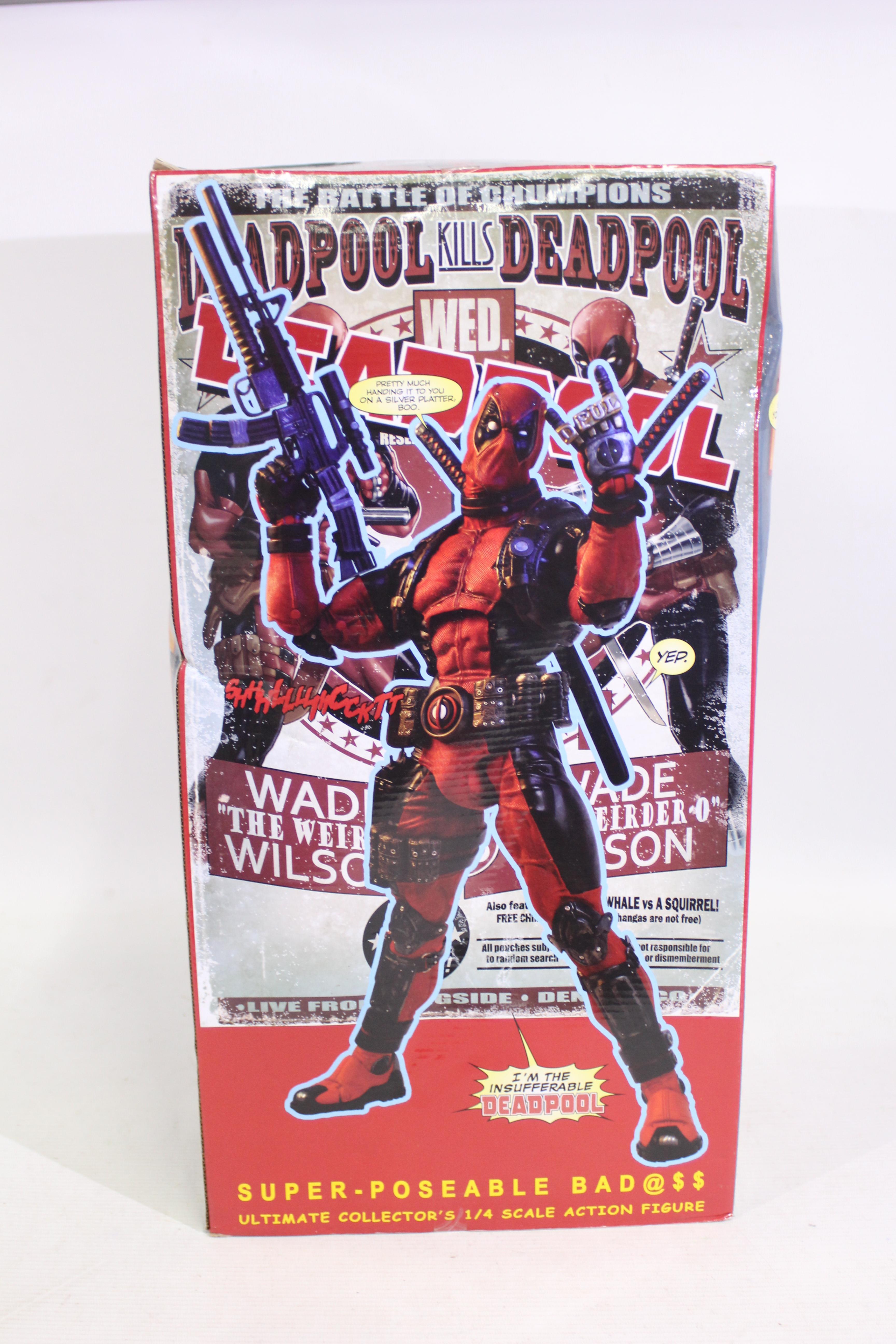 Neca - Marvel - A boxed number #00 Deadpool 1/4 scale figure - Figure comes with blister packed - Image 3 of 5