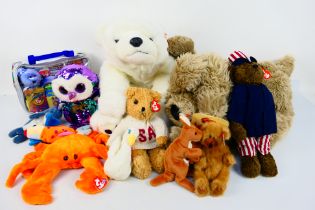 TY Beanies - A mixed lot to include a large Beanie " Large Paws - approx 50 cm" ,