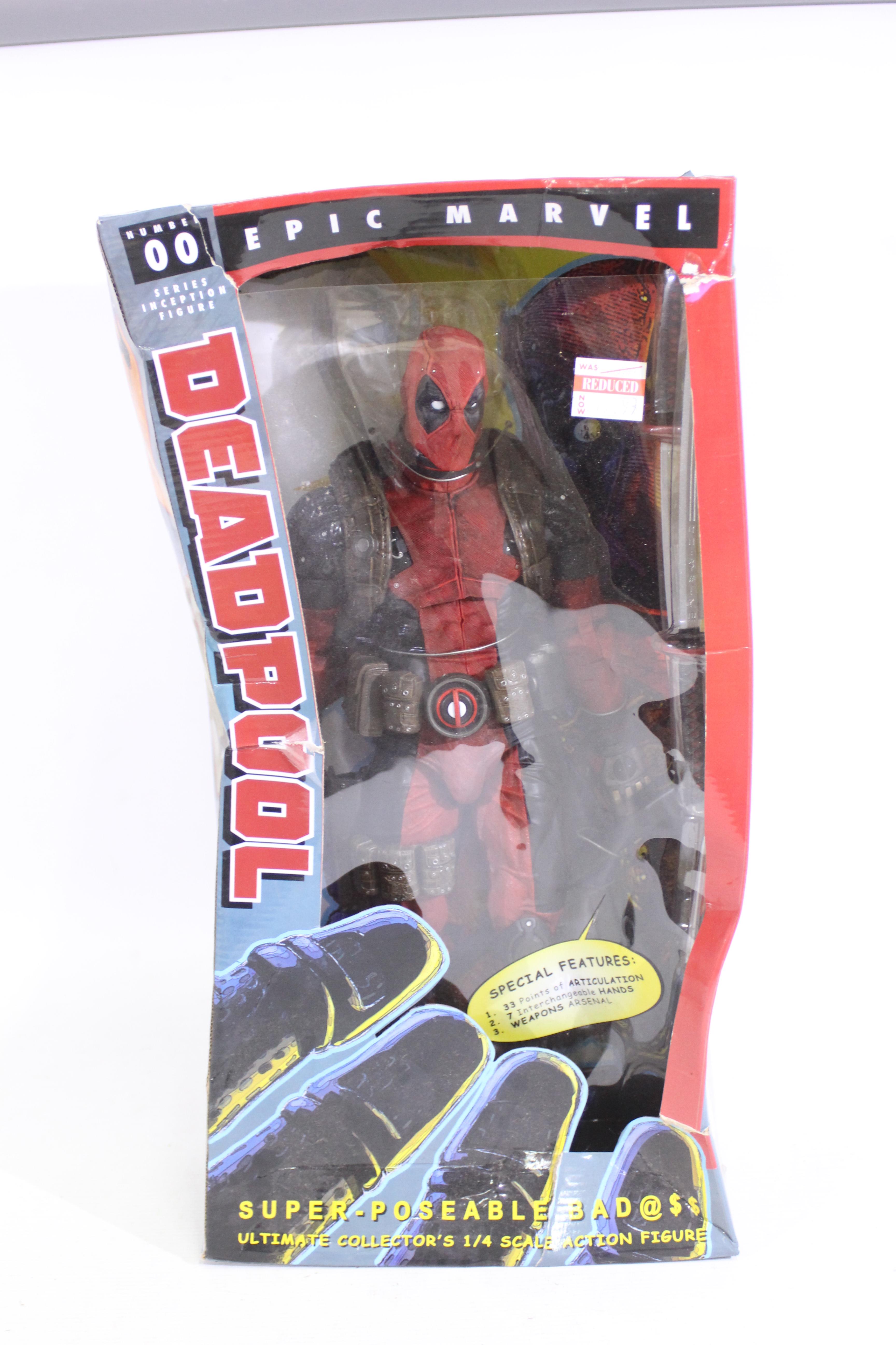 Neca - Marvel - A boxed number #00 Deadpool 1/4 scale figure - Figure comes with blister packed