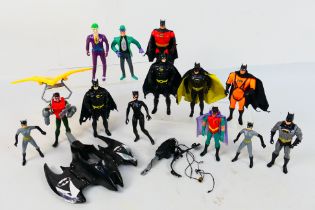 Batman - DC - Kenner. A selection of Fourteen loose Batman DC figures and vehicle.