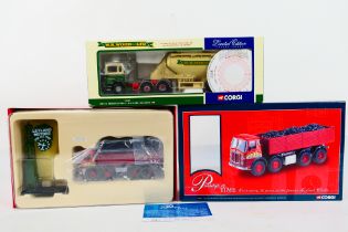 Corgi - 2 x limited edition trucks in 1:50 scale, ERF EC powder tanker in W.R.