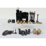Dolls House miniature accessories - a selection of 1:12 scale accessories to include a kitchen