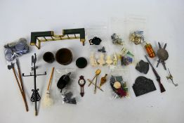 A good mixed lot of scale model doll's house accessories