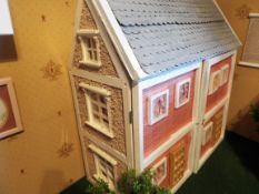 Doll's House - a hand built doll's house comprising four rooms, all rooms extensively furnished,