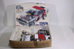 Tamiya - A boxed and constructed vintage Tamiya #58064 1:12 scale electric RC Toyota Celica Gr.