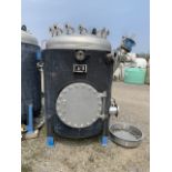Stainless steel jacketed mixing vessel