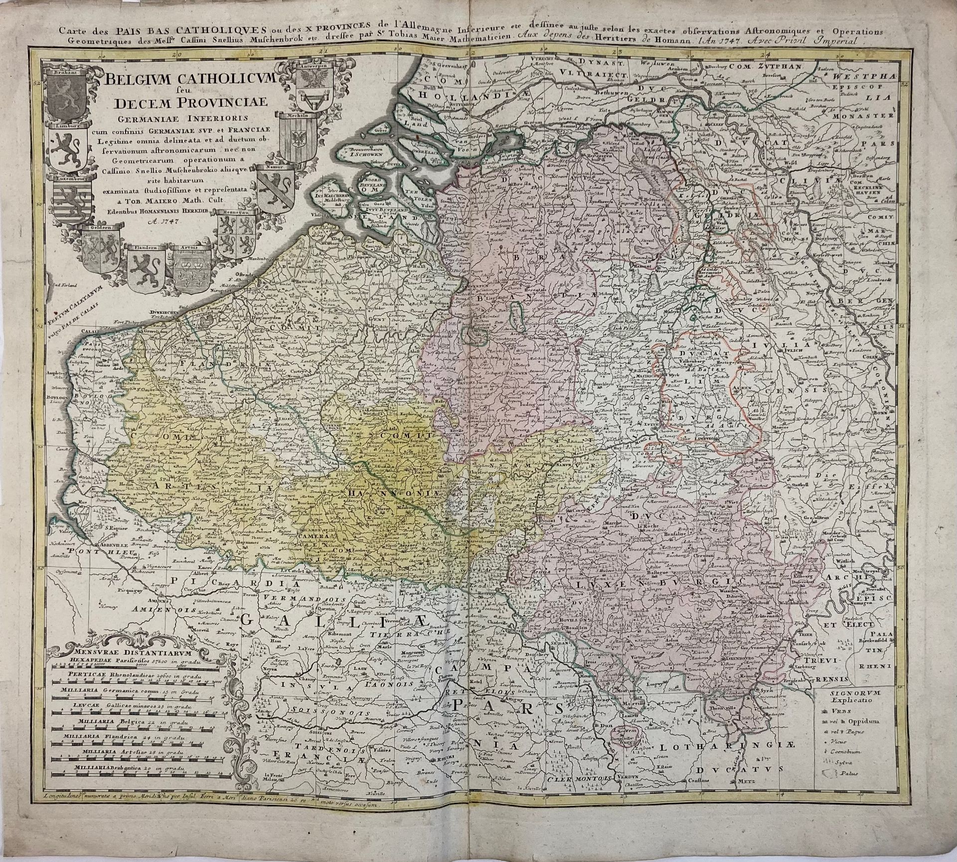 EASTERN EUROPE -- "HUNGARIÆ (…)/Carte de Hongrie (…)". Nürnberg, Heirs of J.B. Homann, n.d - Image 3 of 4