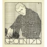 ESCHER, M.C. (1898-1972). "Groentyd". Offset(?) print after a drawing(?) by M.C. Escher
