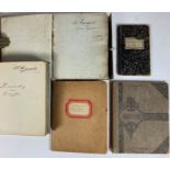 COMMONPLACE BOOKS -- COLLECTION of 42 common place (note) books filled with items