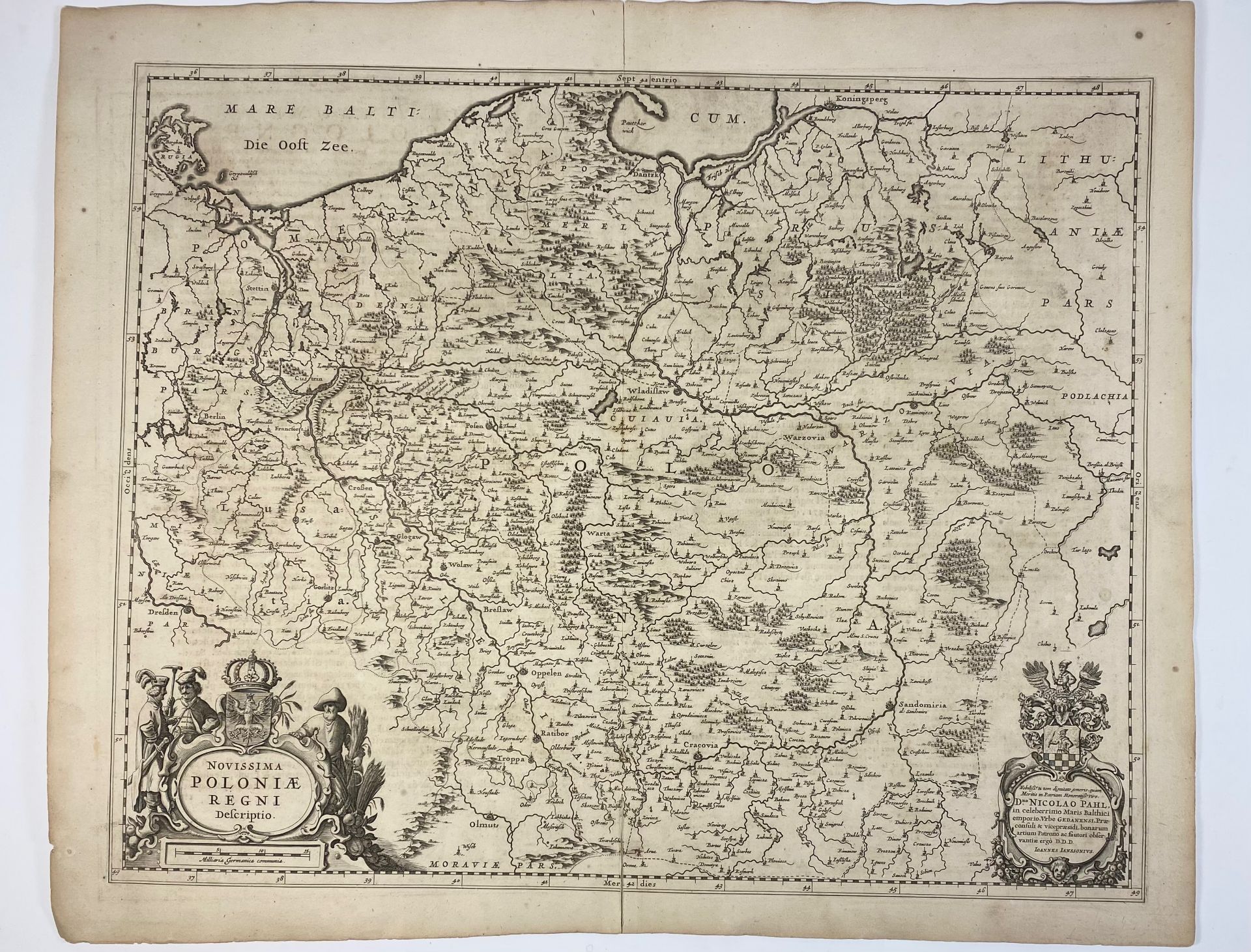 EASTERN EUROPE -- POLAND -- "NOVISSIMA POLONIÆ Regni descriptio". (Amst.), J. Janssonius, (c. 1675