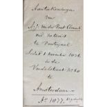 POORTUGAAL -- "AANTEEKENINGEN van A.J. van der Poest Clement, oud notaris te Poortugaal