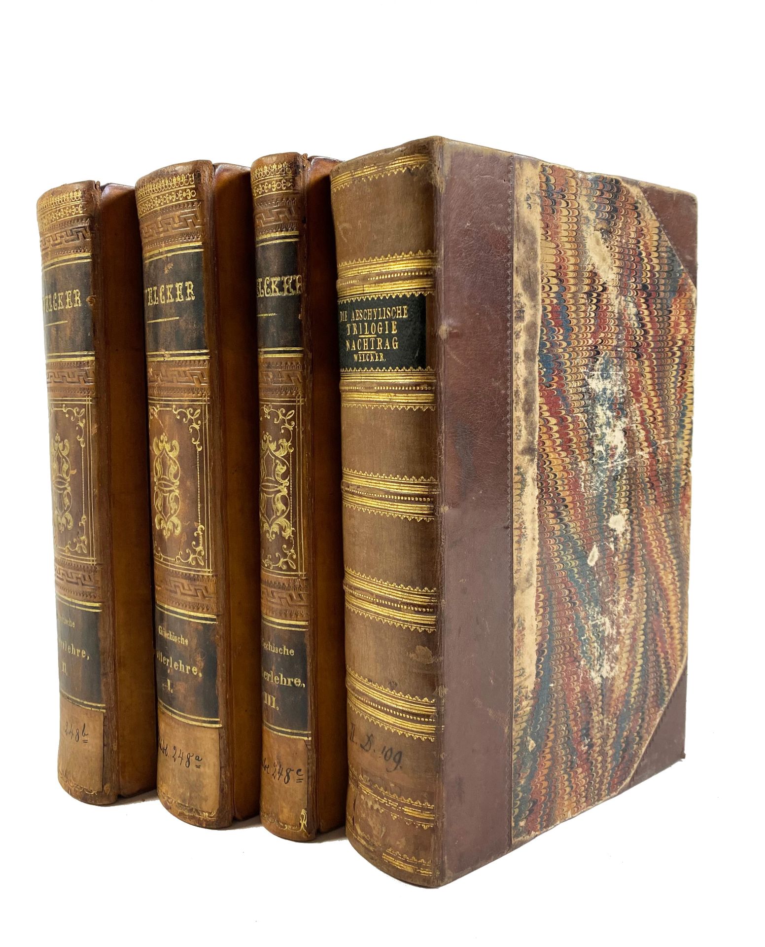 WELCKER, F.G. Griechische Götterlehre. Göttingen, 1857-62. 3 vols. xvi, 822, (2); (4