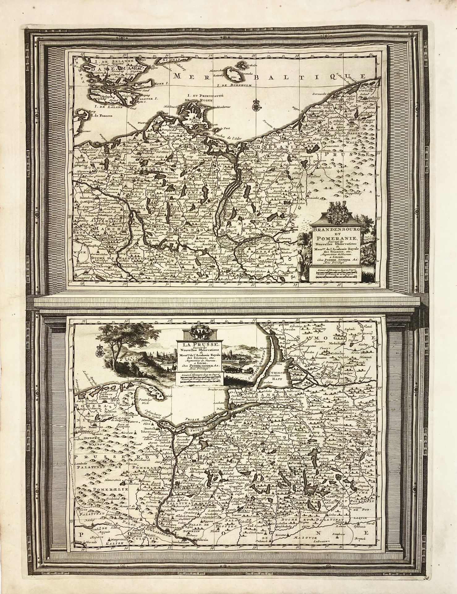 EASTERN EUROPE -- "LA POLOGNE" & "LA HONGRIE". Leyden, P. v.d. Aa, (1713). 2 - Image 2 of 2