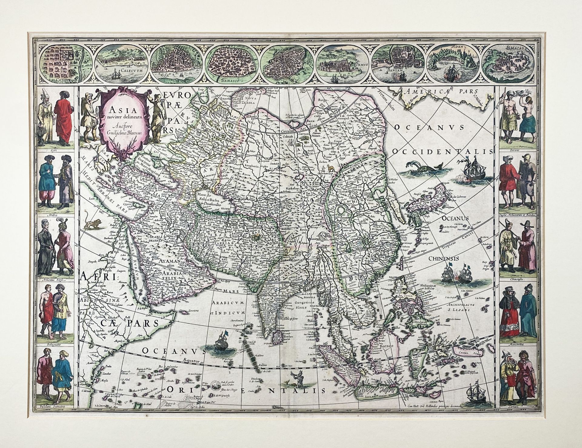 ASIA -- "ASIA NOVITER DELINEATA." Amst., J. Blaeu, (c. 1635). Engr. map by