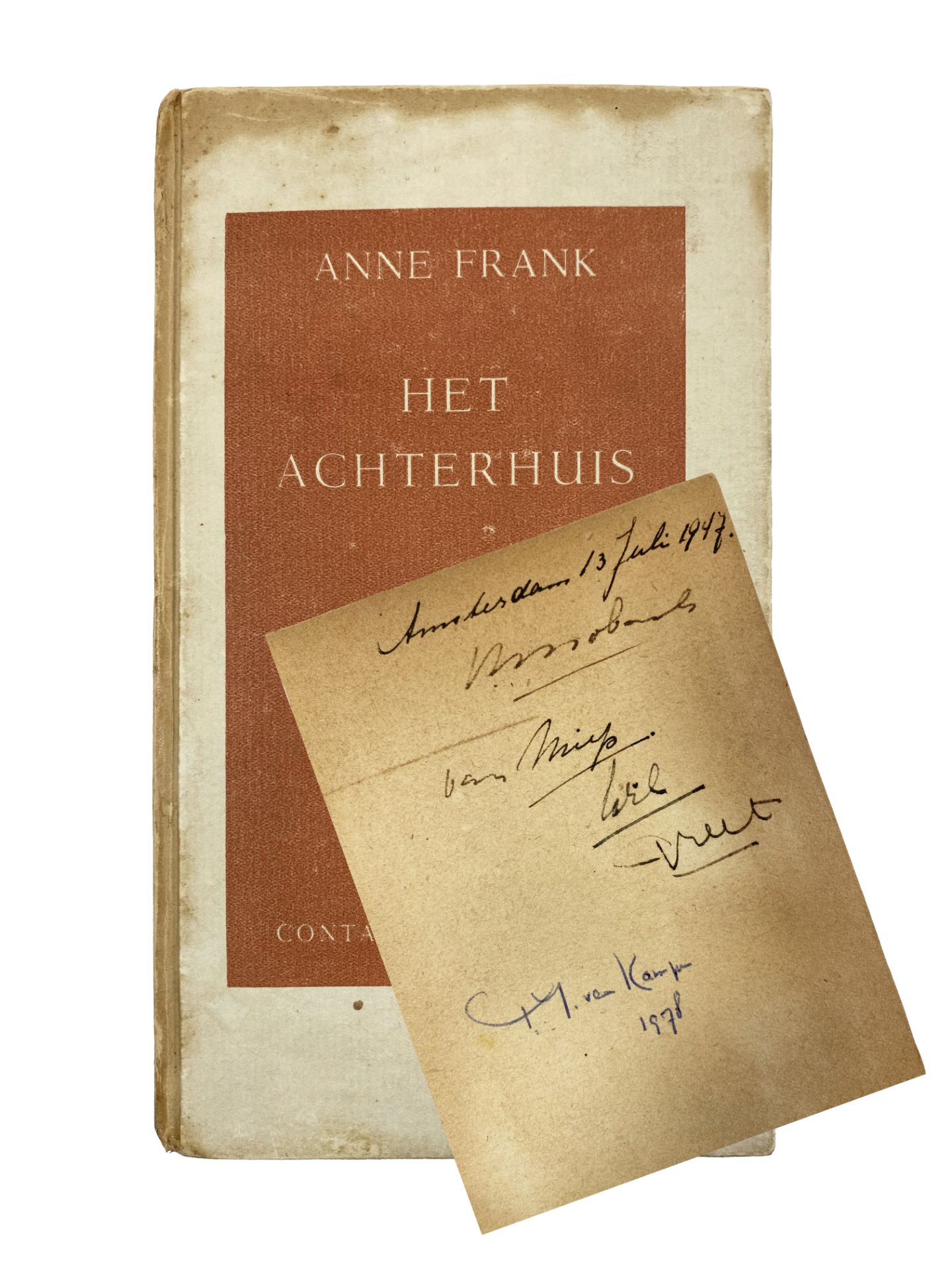 FRANK, A. Het Achterhuis. Dagboekbrieven van 12 juni 1942 - 1 Aug. 1944