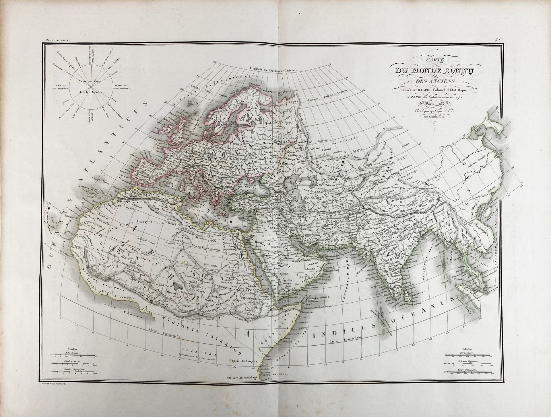LAPIE, P. Atlas universel de géographie ancienne et moderne (…). Par., Eymery, Fruger - Bild 2 aus 2