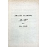 HAASSE, H. (&) J. den HERTOG. "Credo". N.pl., no publ., n.d. (1947?). 12