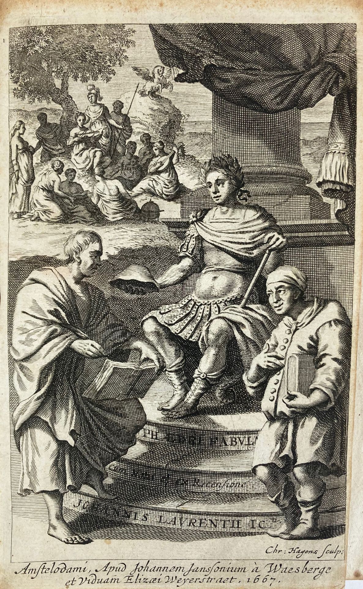 PHAEDRUS. Fabularum Æsopiarum ll. V; notis perpetuis illustr., (…) ed. à J. Laurentio - Bild 2 aus 4