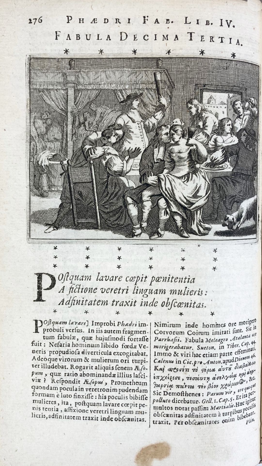 PHAEDRUS. Fabularum Æsopiarum ll. V; notis perpetuis illustr., (…) ed. à J. Laurentio - Bild 4 aus 4