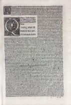 CICERO, M.T. (Opera:) De officiis, etc. (Venice, Bernardinus Benalius, n.d. (c. 1488