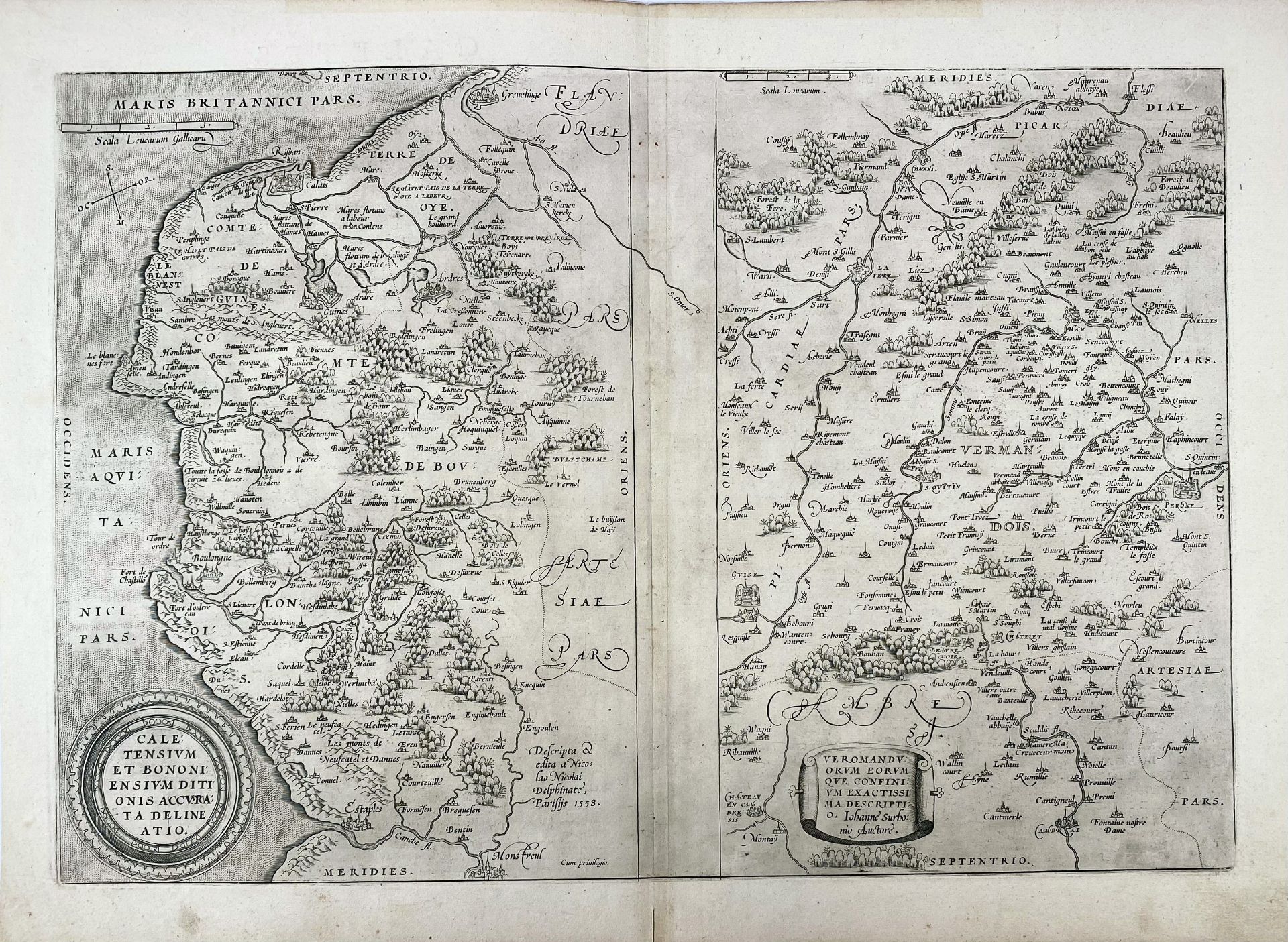 BELGIUM -- "LEODIENSIS DIOECESIS TYPUS". (Antw., Ortelius, 1603). Engr. plain map. 379 x - Image 3 of 3
