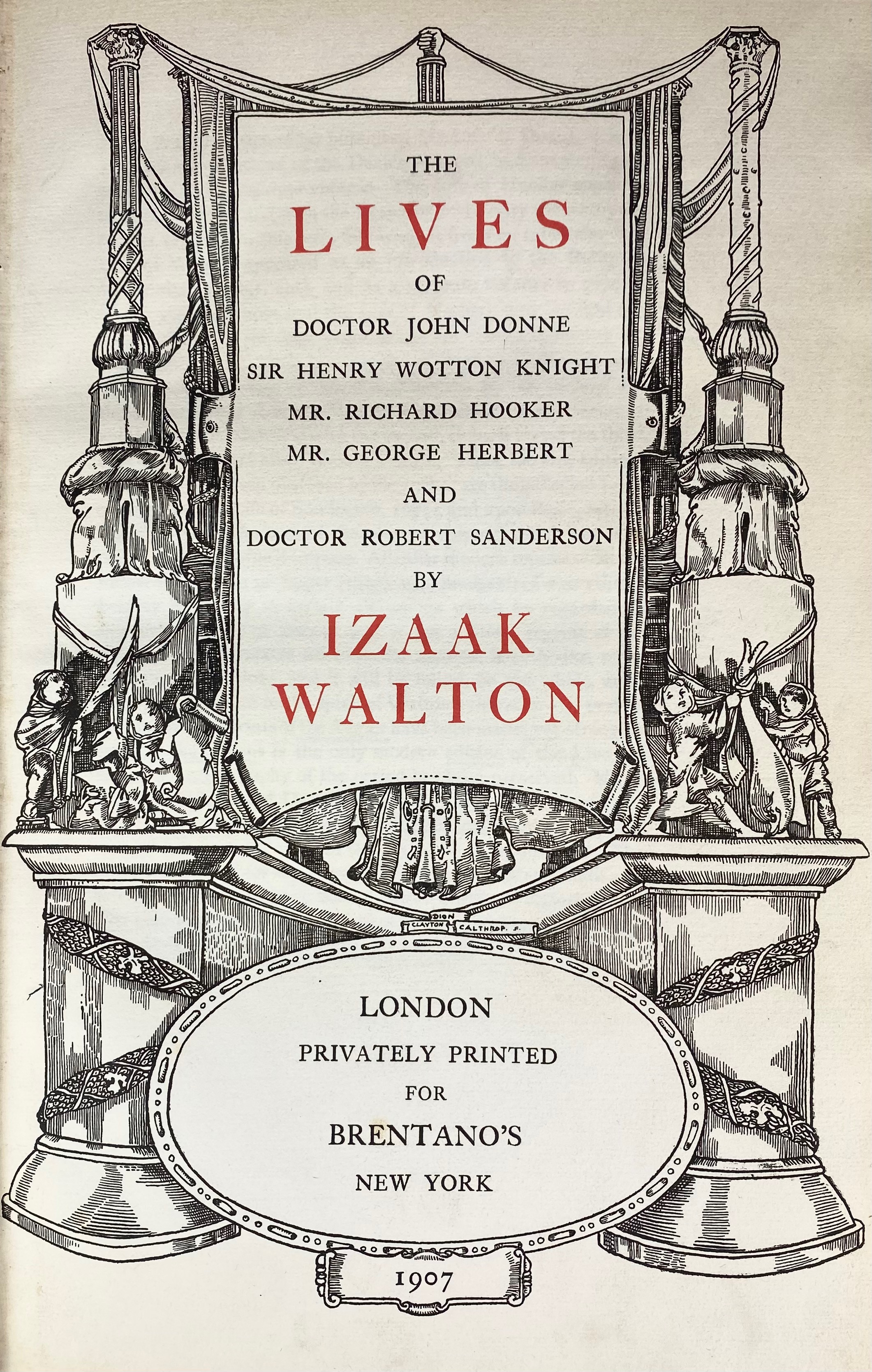 WALTON, I. The lives of Doctor John Donne, Sir Henry Wotton Knight - Image 2 of 3
