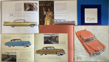 CAR BROCHURES -- CADILLAC -- COLLECTION of 40 full colour promotional brochures for car