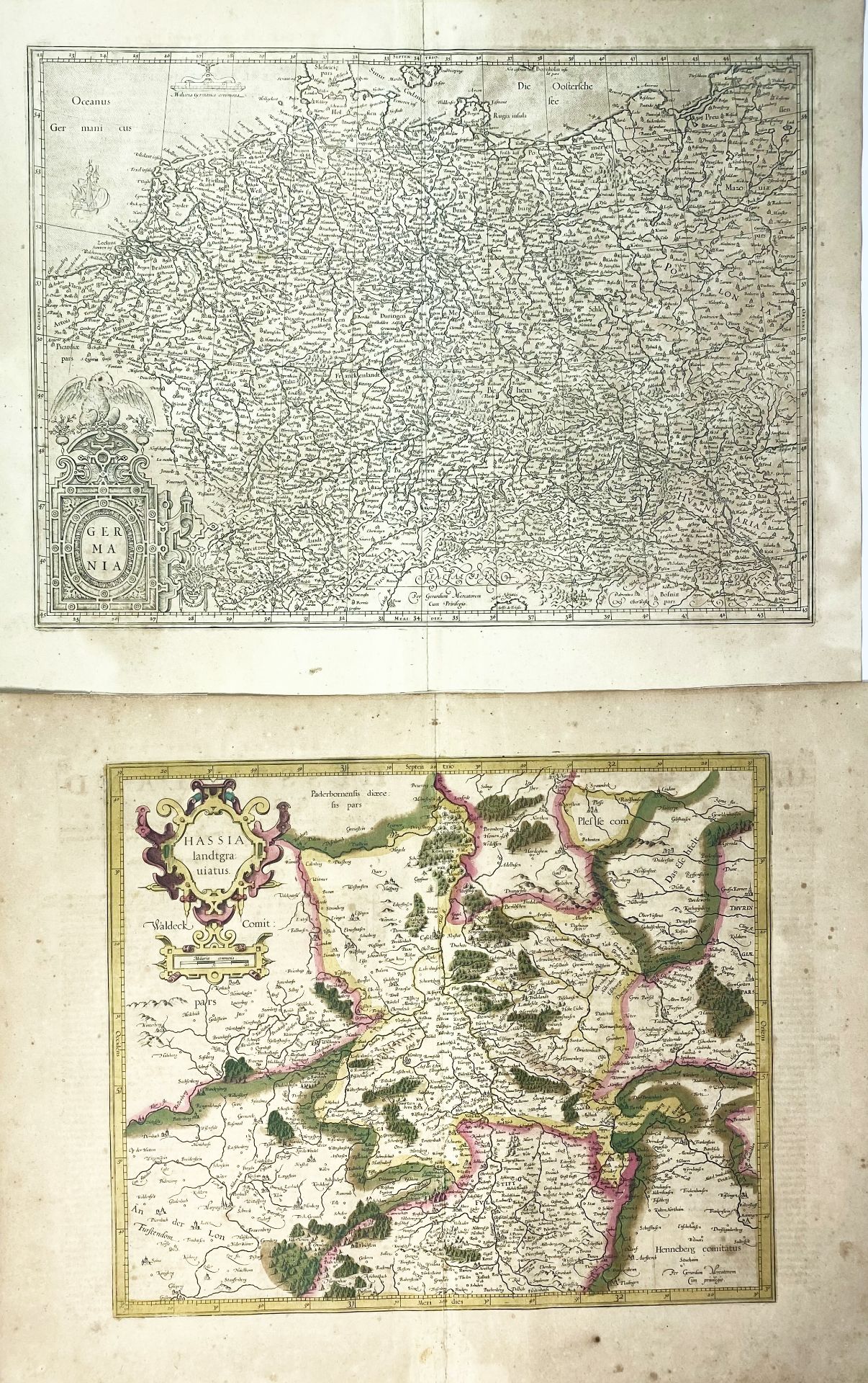 GERMANY -- MERCATOR/HONDIUS -- COLLECTION of 7 maps taken from the French edition