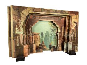 PEEPSHOW IN EGYPTIAN STYLE, consisting of 4 coloured lithographed scenes. (Germany, T