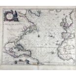 ATLANTIC -- "MAR DEL NORT." Amst., J. Janssonius, (c. 1650-59). Engr. chart in