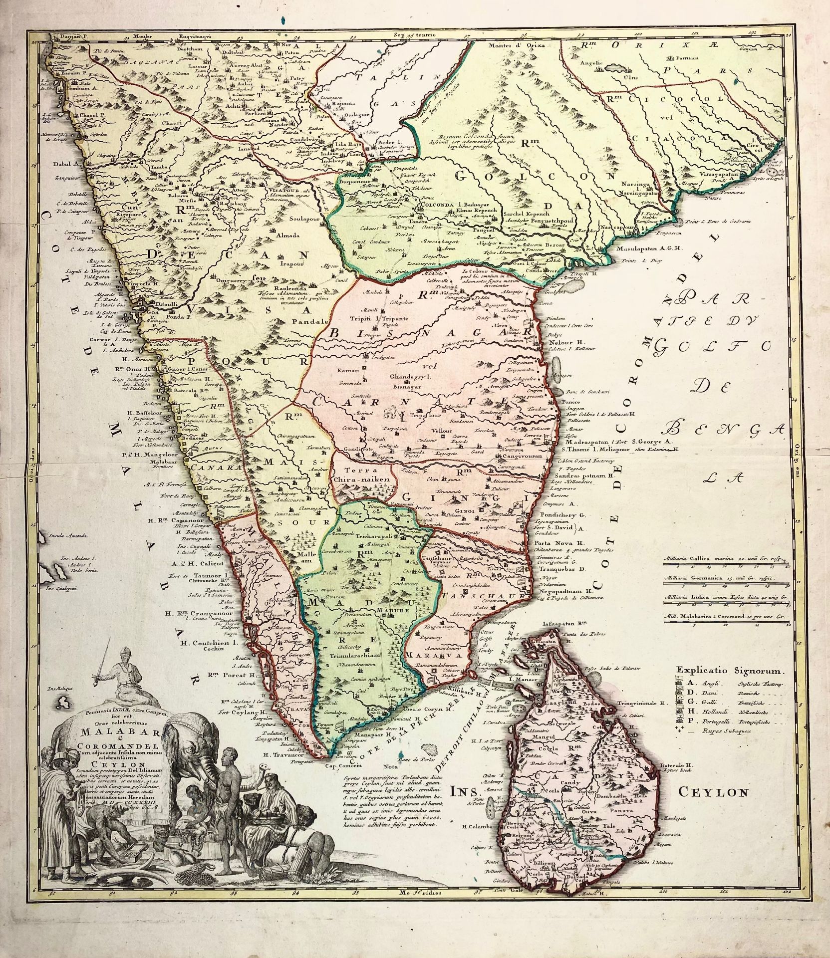 ASIA -- INDIA -- "PENINSULA INDIAE citra Gangem, hoc est, Orae celeberrimae Malabar & Coromandel