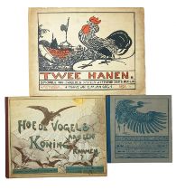 HOYTEMA -- ANDERSEN, H.C. Twee hanen. Amst., 1898. W. 20 cold. lithogr. on