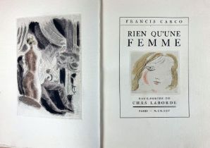 CARCO, Fr. Rien qu'une femme. Paris, (Coulouma), 1925. (6), 162, (2) pp