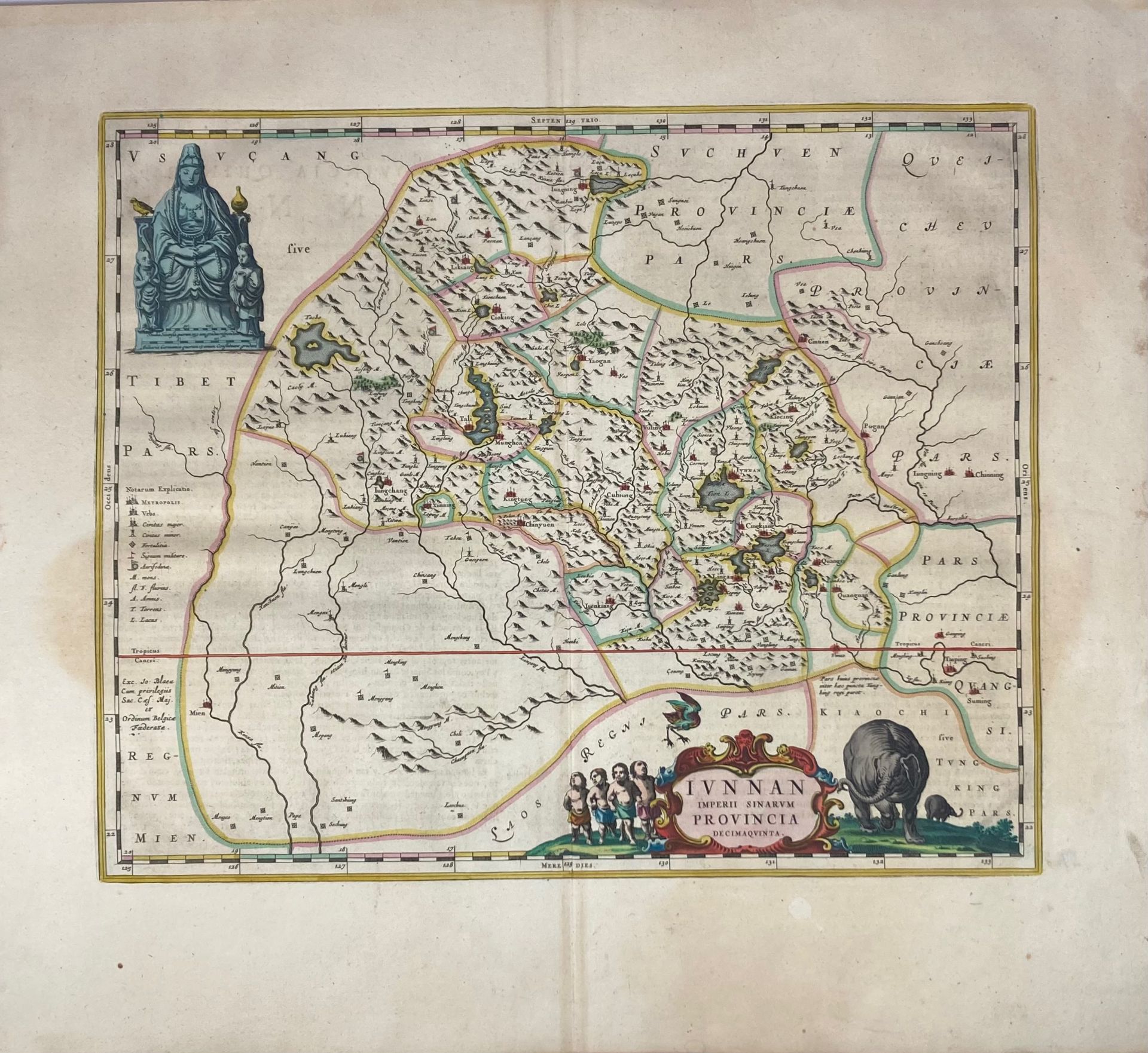 ASIA -- CHINA -- "IUNNAN IMPERII Sinarum Provincia Decimaquinta". (Amst., J. Blaeu, 1658-59). Engr