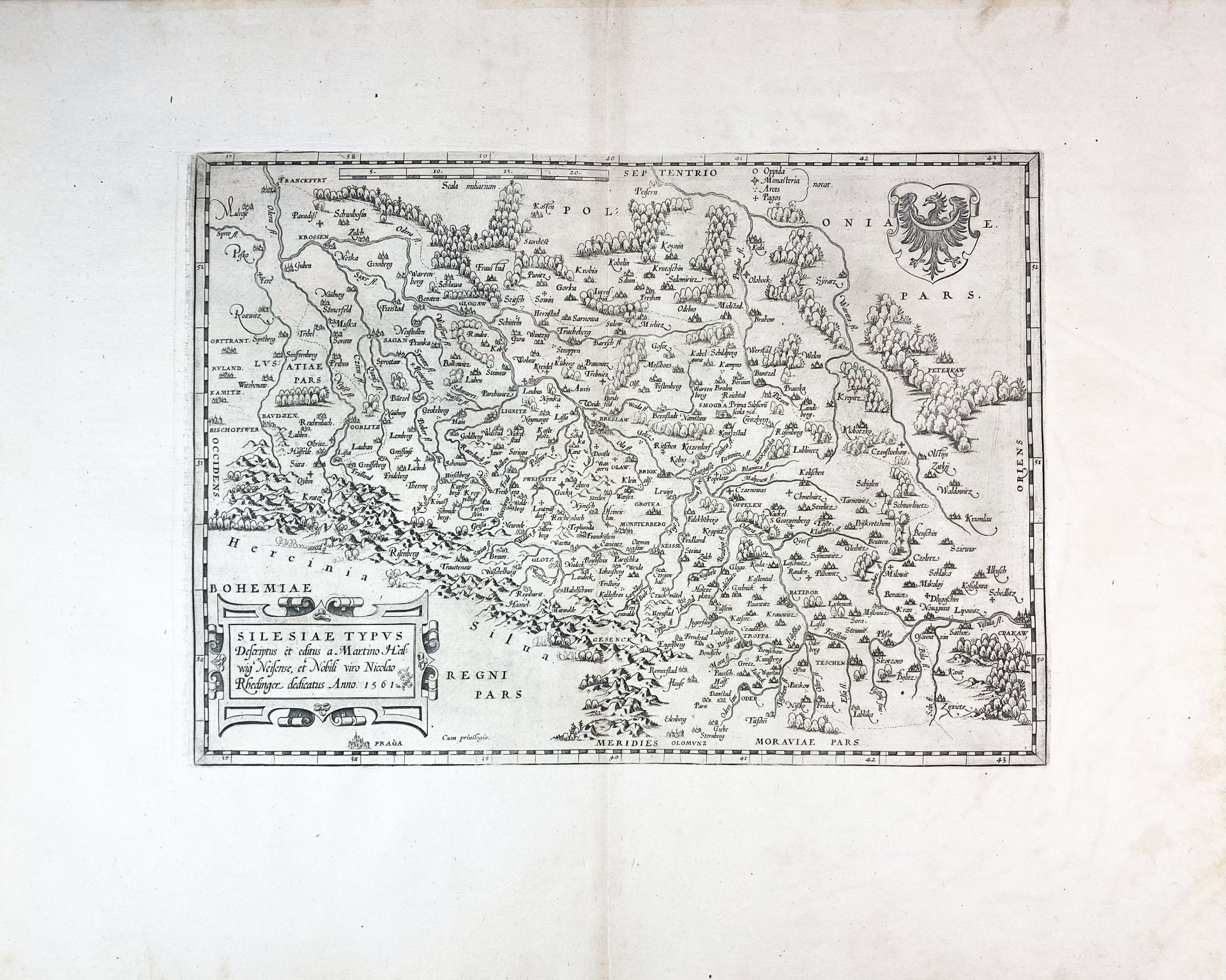 EASTERN EUROPE -- "BOHEMIA". (Amst., G. & J. Blaeu, c. 1645). Engr. plain map - Image 2 of 3