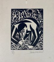 MASEREEL, Fr. (Studie voor het album L'Œuvre). (Par., 1924). Or. woodcut. 114