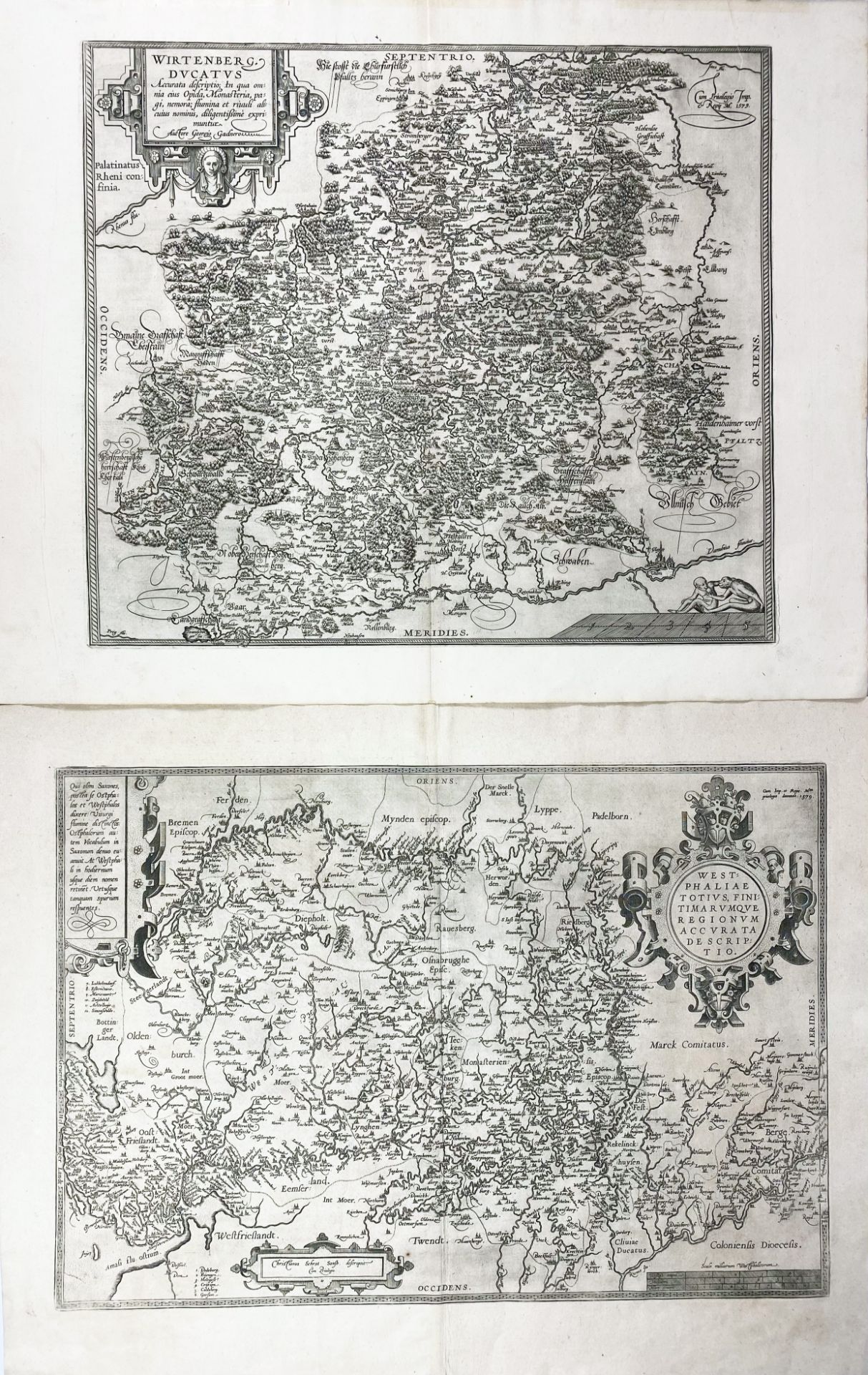 GERMANY -- ORTELIUS -- "BRANDENBURGENSIS Marchae Descriptio". (Antw., 1592). Engr. plain map. 359 x - Image 2 of 3