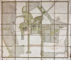 GARDEN ARCHITECTURE -- MANUSCRIPT PLAN of a garden lay-out of a stately