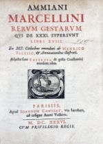 AMMIANUS MARCELLINUS. Rerum gestarum qui de XXXI supersunt ll. VIII. Ex MS