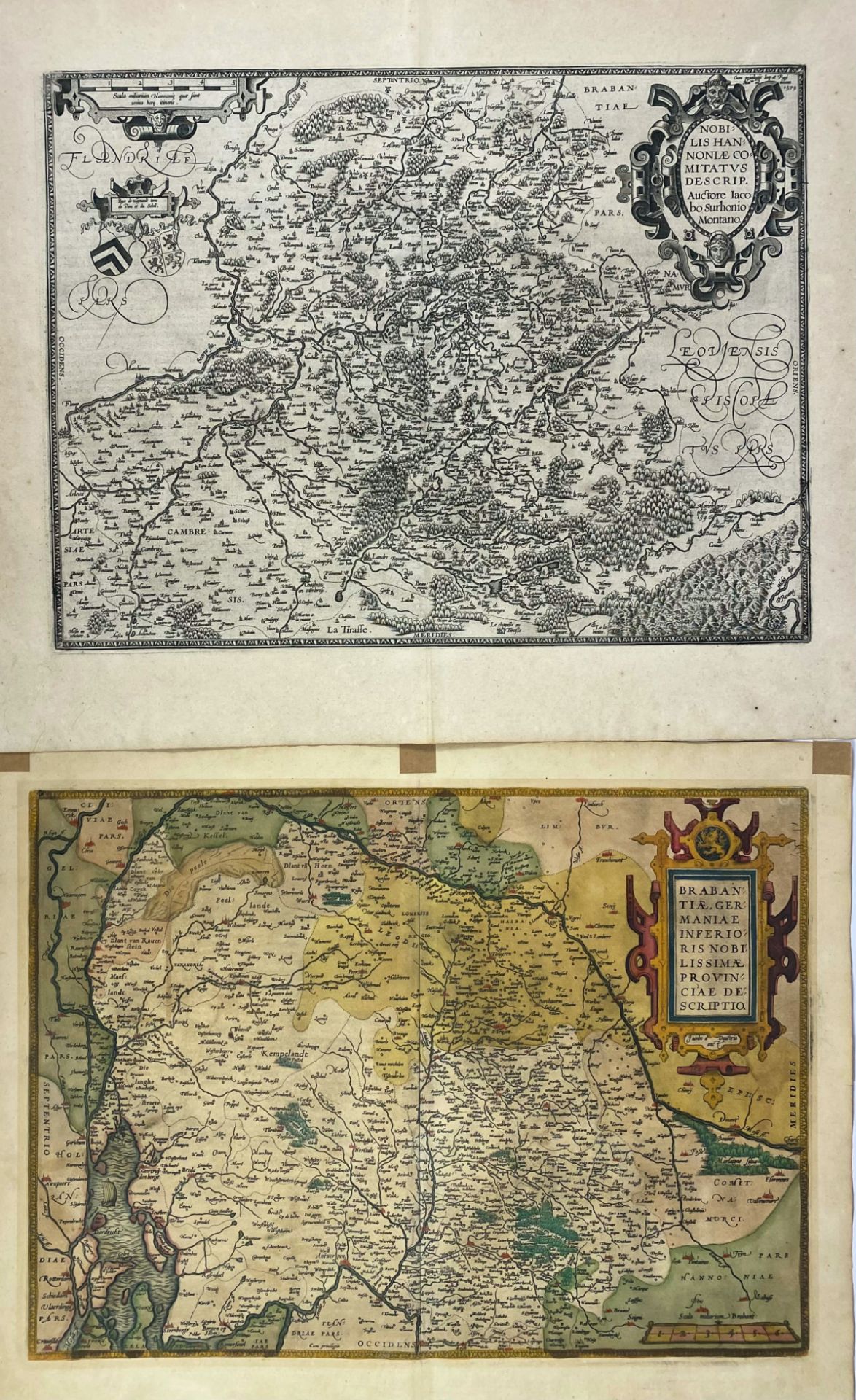 BELGIUM -- "LEODIENSIS DIOECESIS TYPUS". (Antw., Ortelius, 1603). Engr. plain map. 379 x - Image 2 of 3