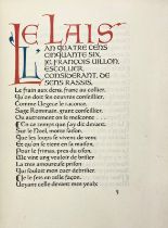 KUNERA PERS -- VILLON, F. Les oeuvres. Le Lais, Le Testament et ses