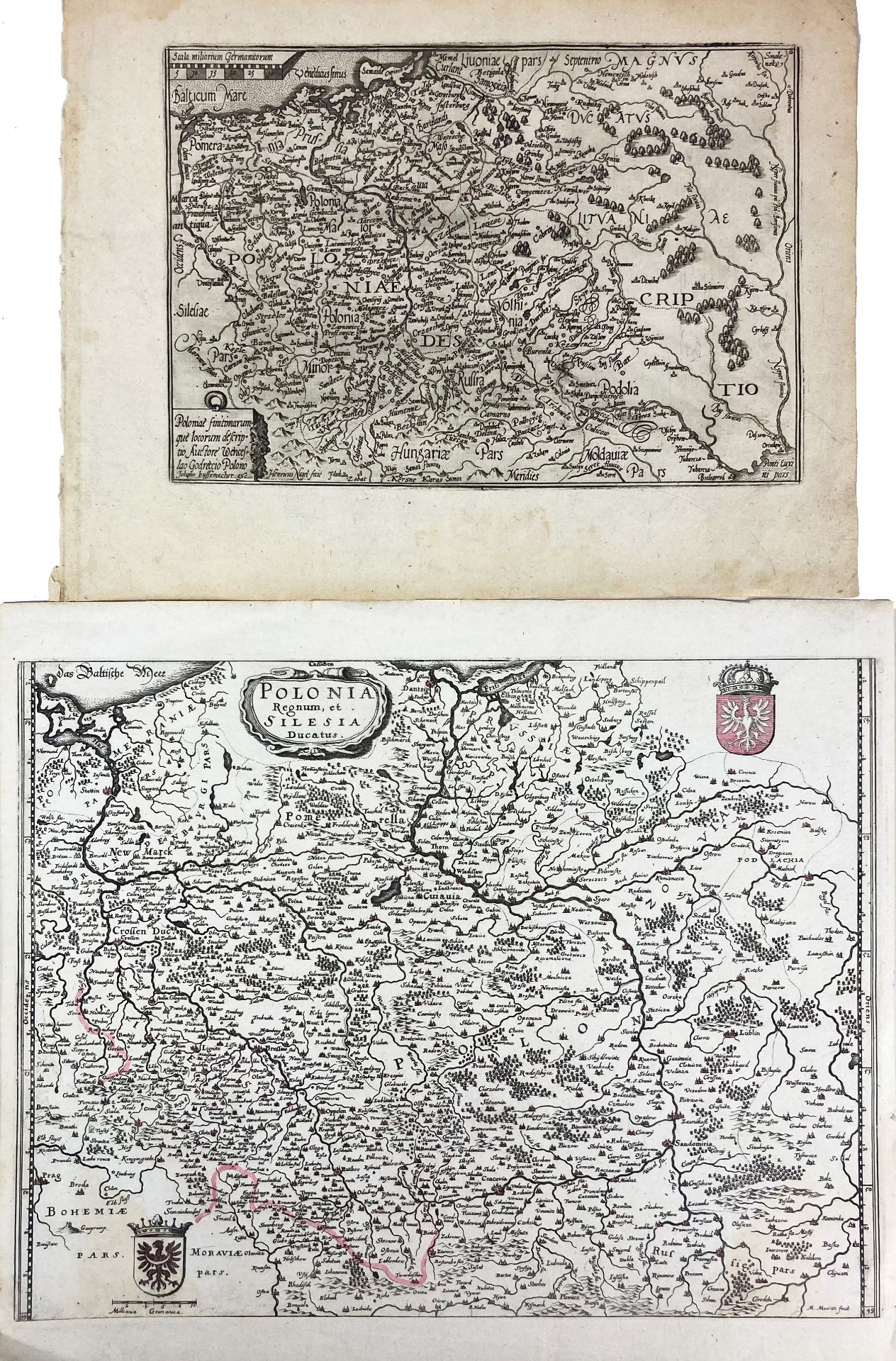 EASTERN EUROPE -- POLAND -- "POLONIA ET SILESIA". (Amst., Mercator/Hondius, 1634). Plain engr - Image 2 of 2