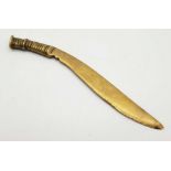 GOLD TONE LETTER OPENER IN SHAPE OF KHUKURI SWORD 25.8G