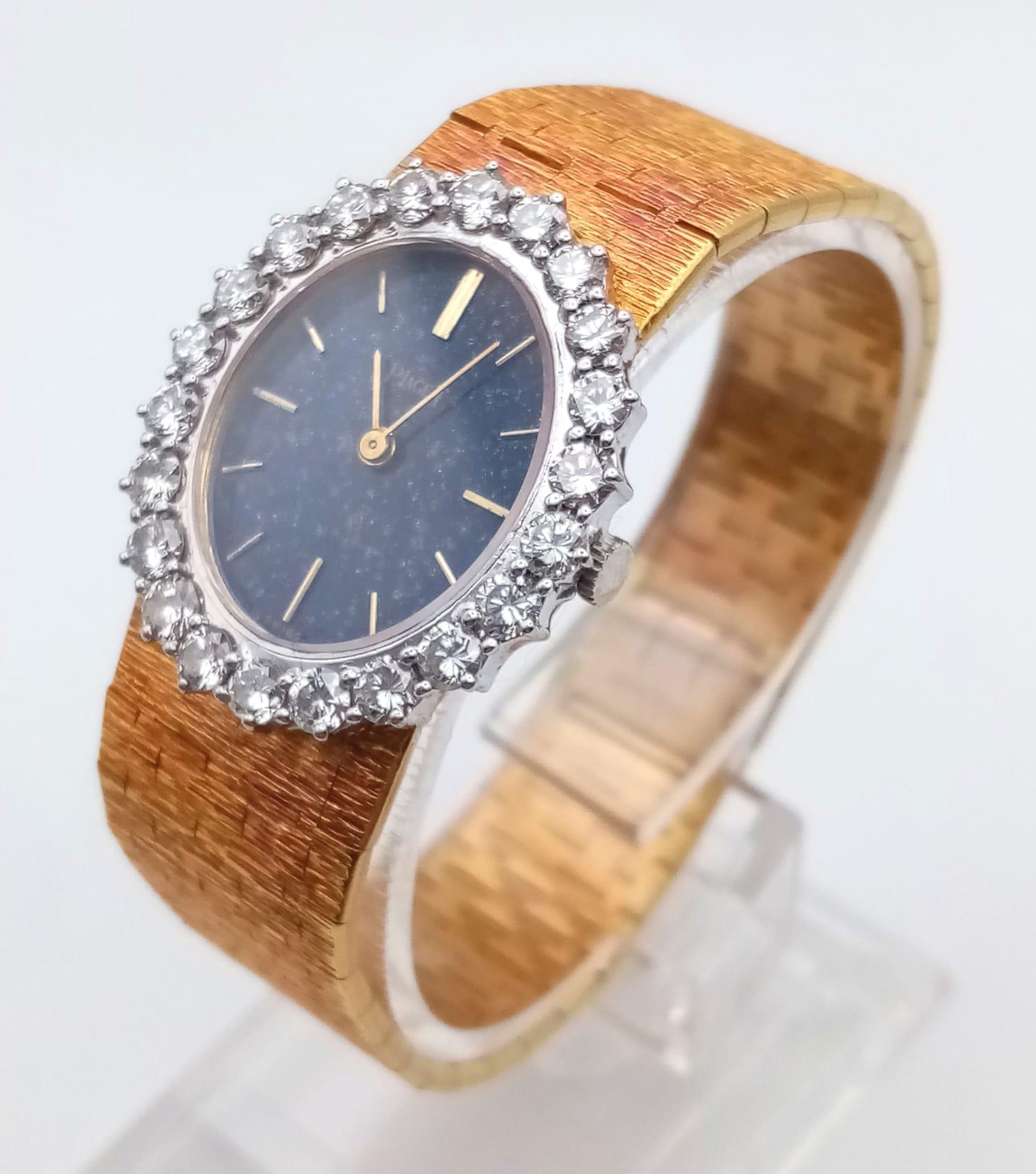 A Piaget 9338 18K Solid Gold and Diamond Ladies Dress Watch. Gold bracelet and oval case - 25mm. - Image 3 of 10