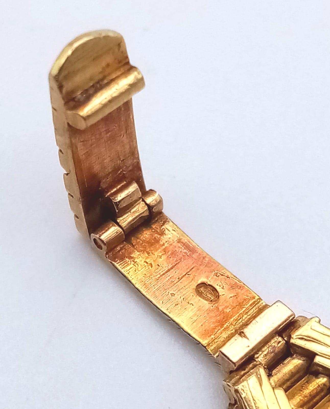 A Vintage Patek Phillipe 18k Gold and Diamond Ladies watch. Gold bracelet and case - 16mm - Image 12 of 13