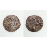 AN Edward III Silver, half groat, 1327-1377 in near fine condition, minted in London.